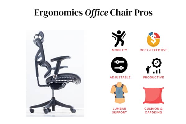 pros of ergonomic office chairs