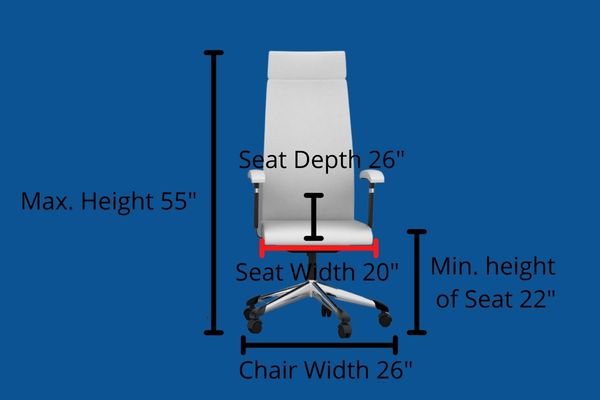 Järvfjället Office Chair Dimension