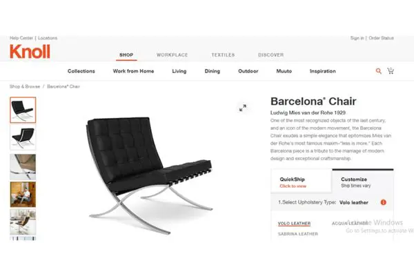 barcelona chair manufacturer Knoll