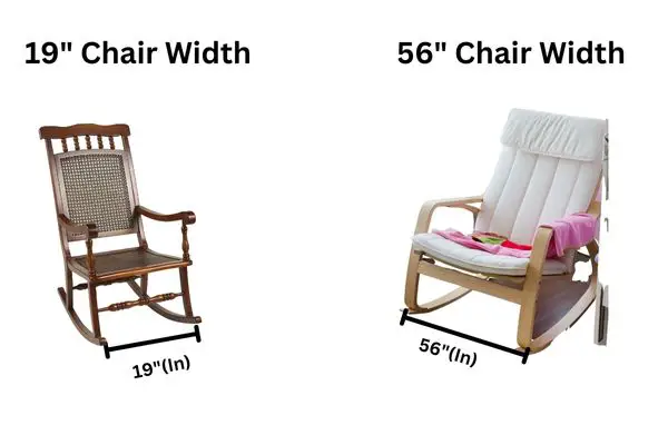 Space acording to chair width