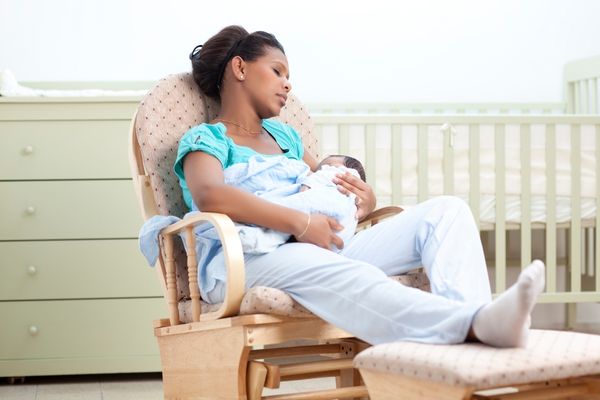 mother & child in a rocking chair